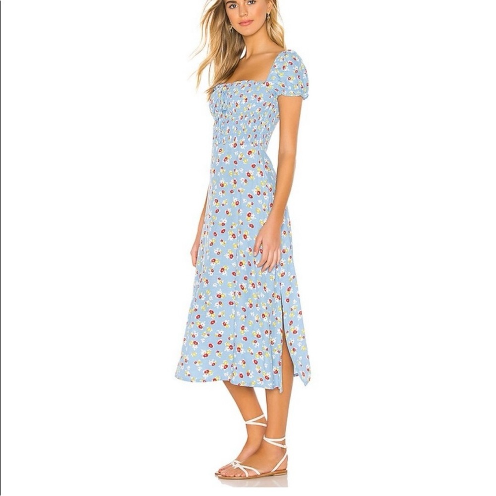 Faithful the Brand Castilo Midi Dress in Blue Jasmine